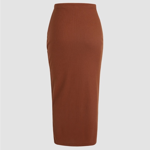 Cider Drawstring Brown Midi Skirt - Picture 2 of 9